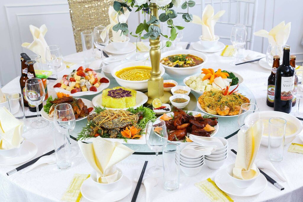 tiệc cho công ty, tổ chức sự kiện, trung tâm tổ chức sự kiện, trống đồng palace, thực đơn, thực đơn tiệc sự kiện, món ăn tiệc sự kiện, bàn tiêc sự kiện