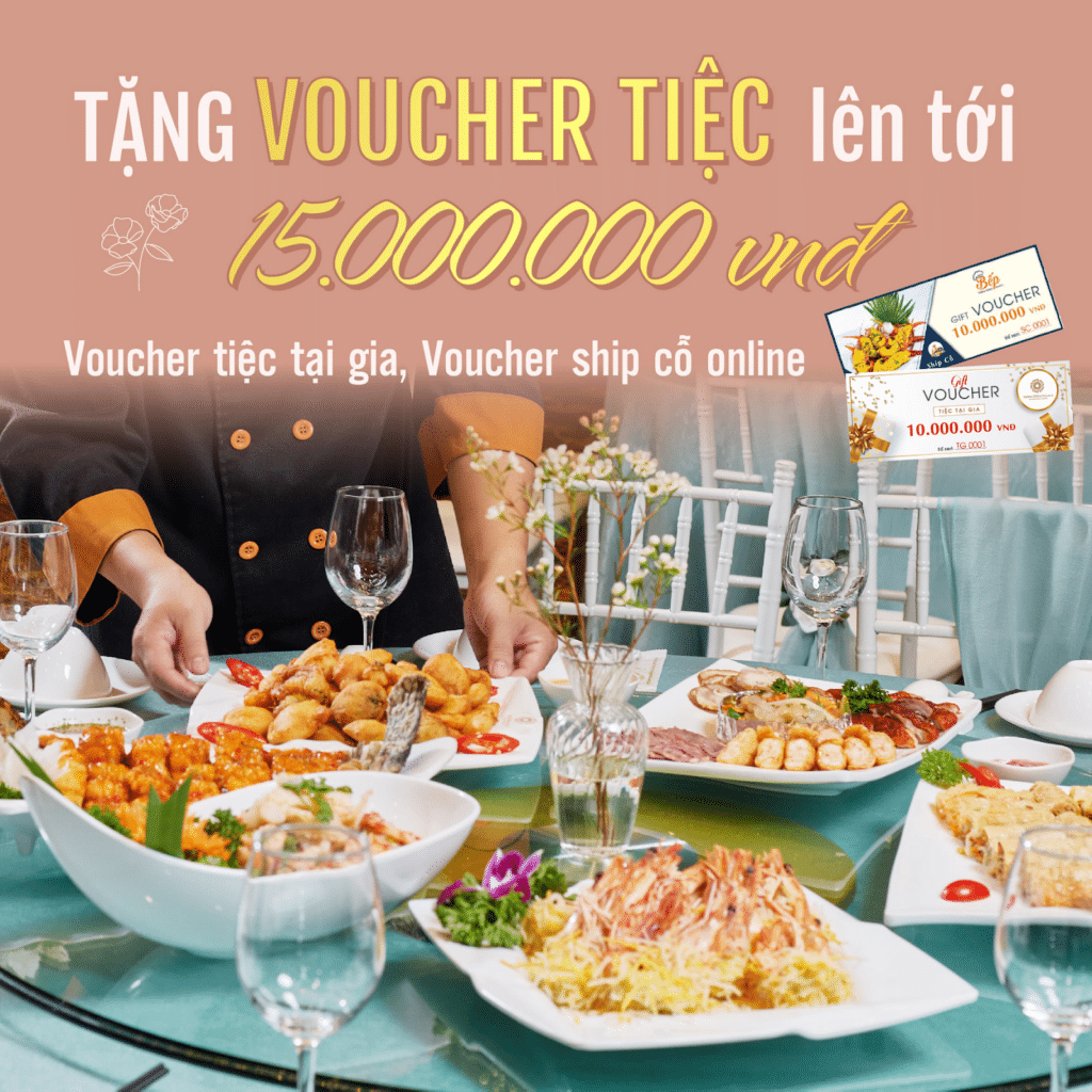 Voucher ship cỗ online trị giá 1.000.000đ trải nghiệm một bữa tiệc tại gia độc đáo