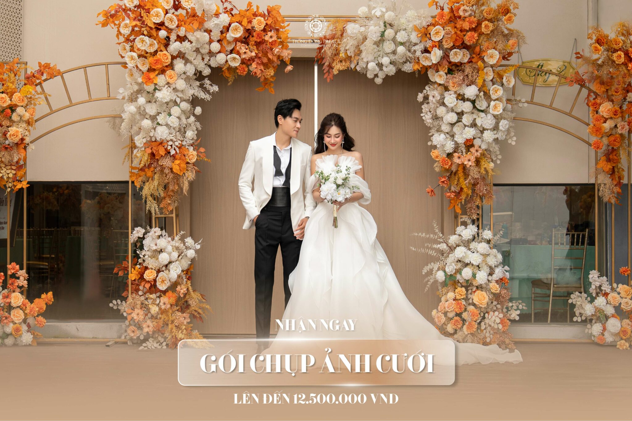 khu vực chụp hình được trang trí đẹp mắt sẽ là nơi lý tưởng cho khách mời ghi lại những khoảnh khắc vui vẻ