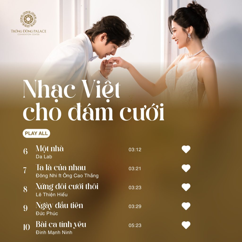 Nhạc đám cưới Trống Đồng Palace